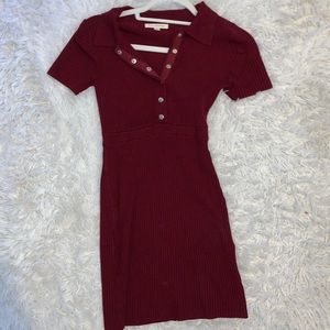 LA Hearts maroon mini dress
